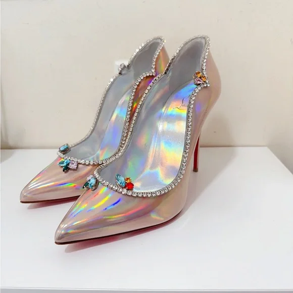 Christian Louboutin Chick Queen Iridescent Jewel Red Sole Pumps - New - Picture 6 of 12